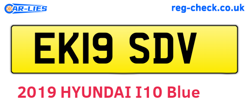 EK19SDV are the vehicle registration plates.