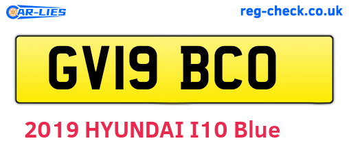 GV19BCO are the vehicle registration plates.
