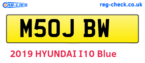 M50JBW are the vehicle registration plates.