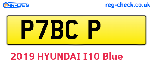 P7BCP are the vehicle registration plates.