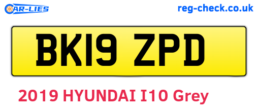 BK19ZPD are the vehicle registration plates.
