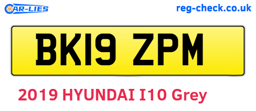 BK19ZPM are the vehicle registration plates.