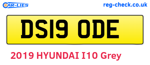 DS19ODE are the vehicle registration plates.