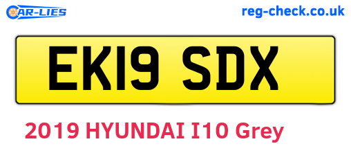 EK19SDX are the vehicle registration plates.