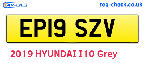 EP19SZV are the vehicle registration plates.