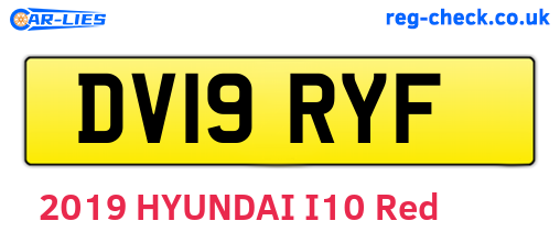 DV19RYF are the vehicle registration plates.