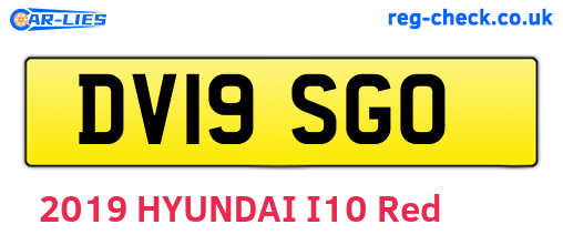 DV19SGO are the vehicle registration plates.