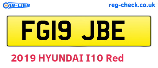FG19JBE are the vehicle registration plates.