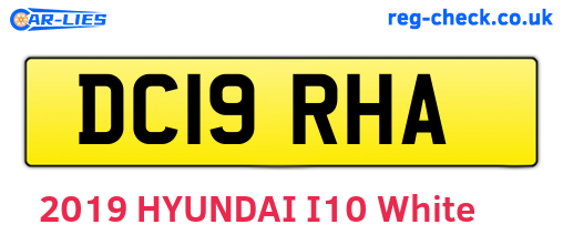 DC19RHA are the vehicle registration plates.