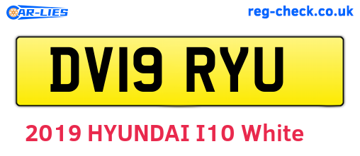 DV19RYU are the vehicle registration plates.