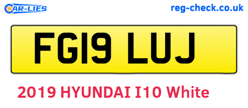 FG19LUJ are the vehicle registration plates.