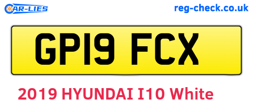 GP19FCX are the vehicle registration plates.