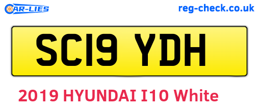 SC19YDH are the vehicle registration plates.