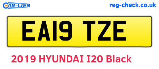EA19TZE are the vehicle registration plates.