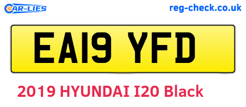 EA19YFD are the vehicle registration plates.