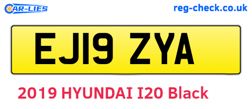 EJ19ZYA are the vehicle registration plates.