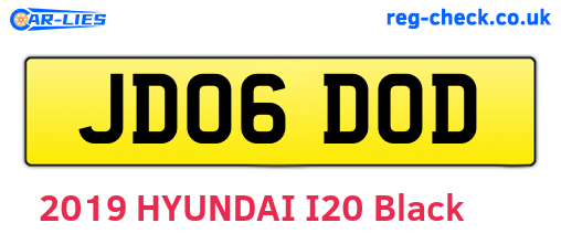 JD06DOD are the vehicle registration plates.