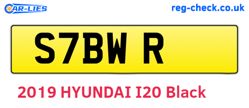 S7BWR are the vehicle registration plates.