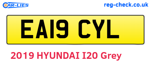 EA19CYL are the vehicle registration plates.