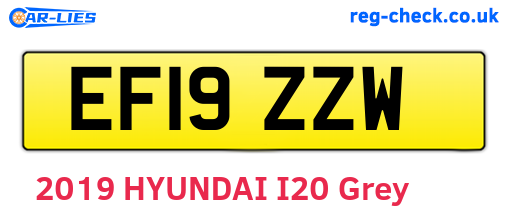 EF19ZZW are the vehicle registration plates.