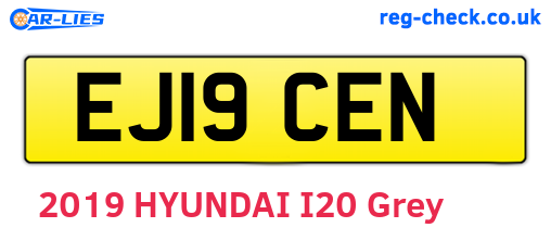 EJ19CEN are the vehicle registration plates.