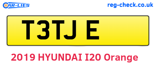 T3TJE are the vehicle registration plates.