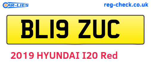 BL19ZUC are the vehicle registration plates.