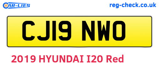 CJ19NWO are the vehicle registration plates.