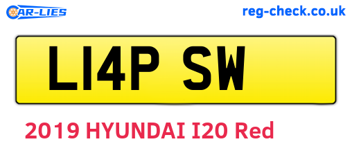L14PSW are the vehicle registration plates.