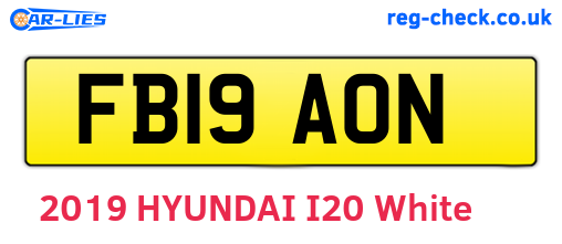 FB19AON are the vehicle registration plates.
