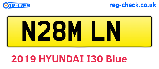 N28MLN are the vehicle registration plates.