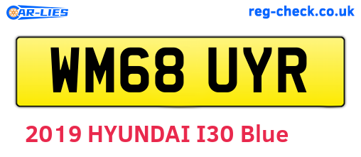 WM68UYR are the vehicle registration plates.