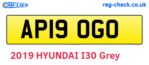 AP19OGO are the vehicle registration plates.