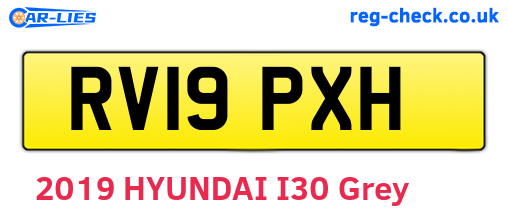 RV19PXH are the vehicle registration plates.