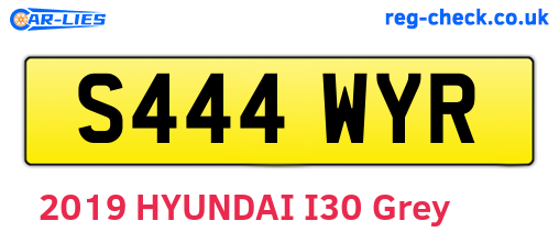 S444WYR are the vehicle registration plates.