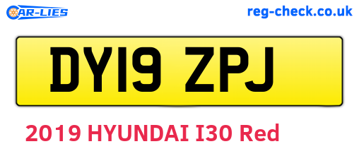 DY19ZPJ are the vehicle registration plates.