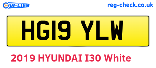 HG19YLW are the vehicle registration plates.