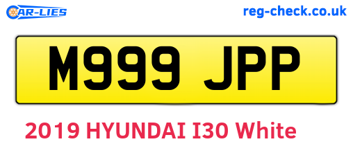 M999JPP are the vehicle registration plates.