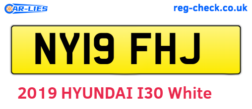 NY19FHJ are the vehicle registration plates.
