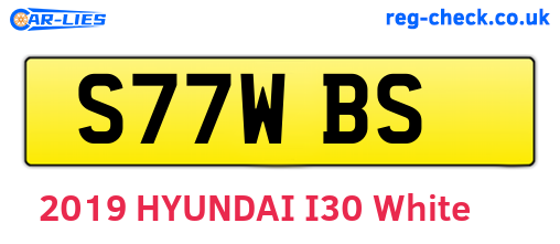 S77WBS are the vehicle registration plates.