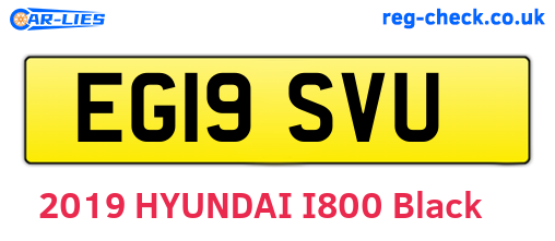 EG19SVU are the vehicle registration plates.