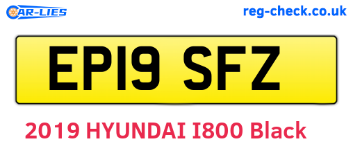 EP19SFZ are the vehicle registration plates.