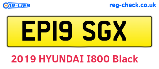 EP19SGX are the vehicle registration plates.