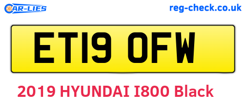 ET19OFW are the vehicle registration plates.