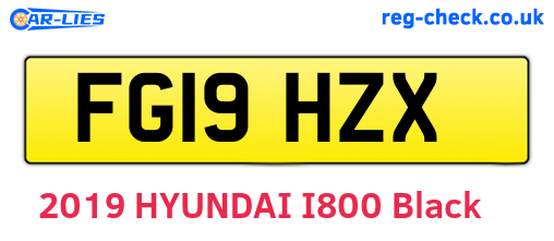 FG19HZX are the vehicle registration plates.