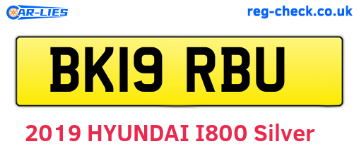 BK19RBU are the vehicle registration plates.