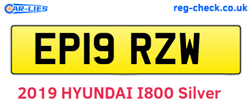 EP19RZW are the vehicle registration plates.