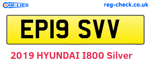 EP19SVV are the vehicle registration plates.