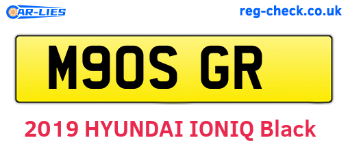 M90SGR are the vehicle registration plates.