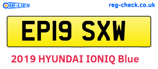 EP19SXW are the vehicle registration plates.